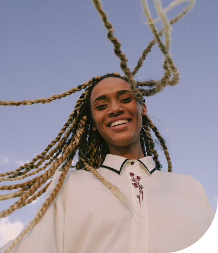 woman smiling